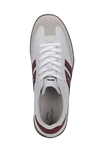 Slazenger INDIA Erkek Beyaz / Bordo Günlük Spor Ayakkabısı - Thumbnail