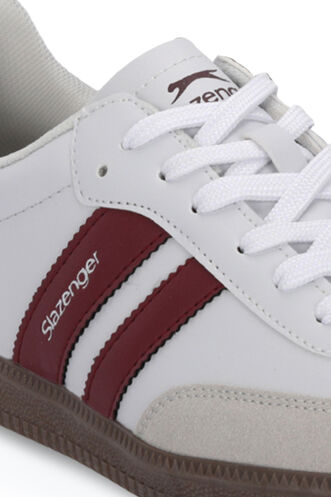 Slazenger INDIA Kadın Beyaz / Bordo Günlük Spor Ayakkabısı - Thumbnail