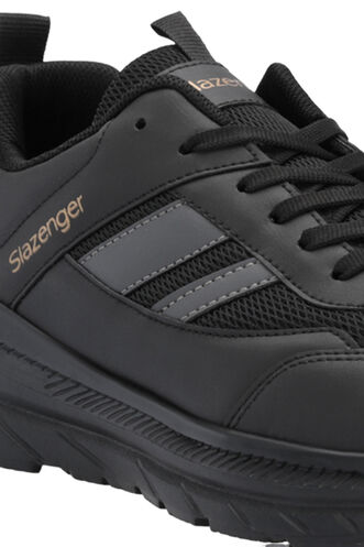 Slazenger ITUAN Erkek Sneaker Ayakkabı Siyah - Siyah - Thumbnail
