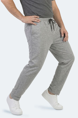 Slazenger JERRY Büyük Beden Erkek Cepli Gri Eşofman Altı - Thumbnail