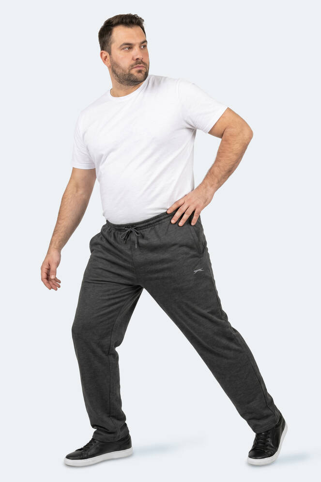 Slazenger JERRY Büyük Beden Erkek Cepli Koyu Gri Eşofman Altı