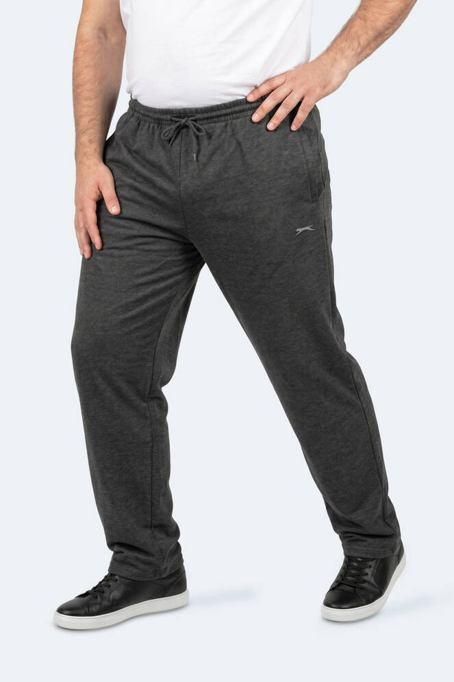 Slazenger JERRY Büyük Beden Erkek Cepli Koyu Gri Eşofman Altı