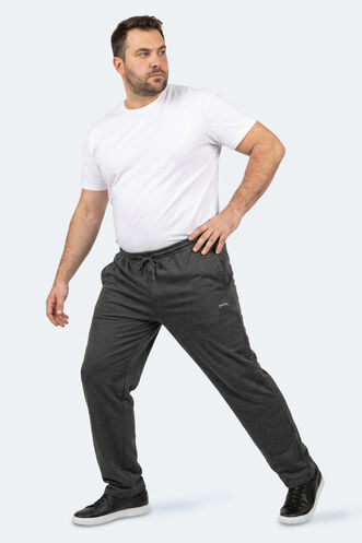 Slazenger JERRY Plus Size Men's Sweatpants Dark Grey - Thumbnail