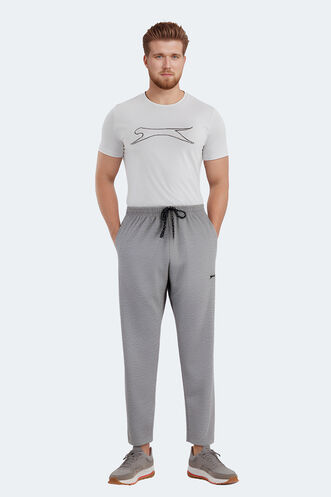 Slazenger - Slazenger JERRY Plus Size Men's Sweatpants Grey