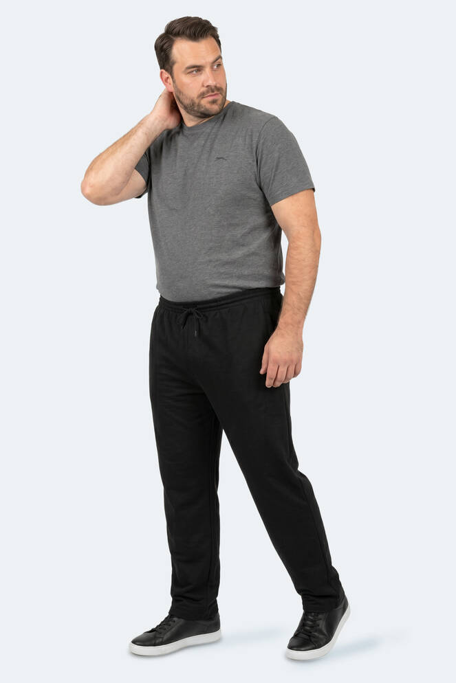 Slazenger JERRY Large Size Men's Sweatpants Black