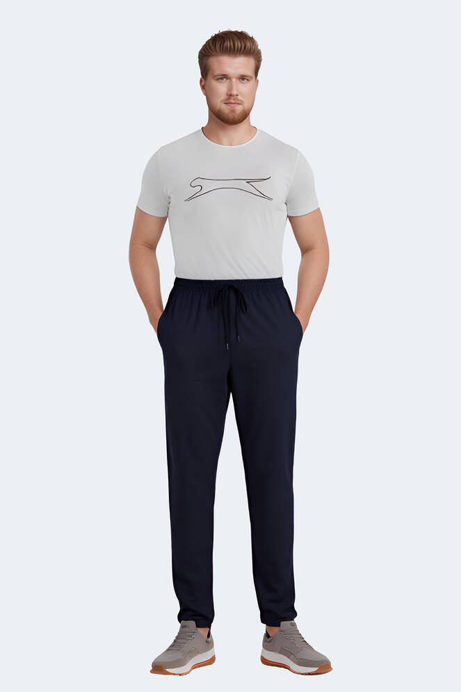 Slazenger JERRY Large Size Men's Sweatpants Navy Blue