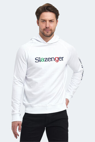 Slazenger - Slazenger KADMOSS Erkek Beyaz Sweatshırt