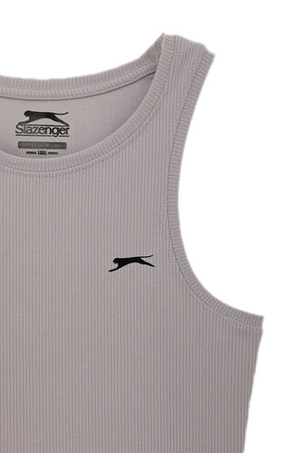Slazenger KAIDENA Kadın Kolsuz T-Shirt Gri - Thumbnail