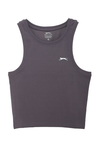 Slazenger KAIDENA Kadın Kolsuz T-Shirt Koyu Gri - Thumbnail