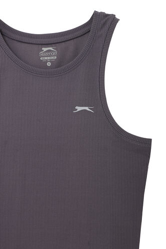 Slazenger KAIDENA Kadın Kolsuz T-Shirt Koyu Gri - Thumbnail