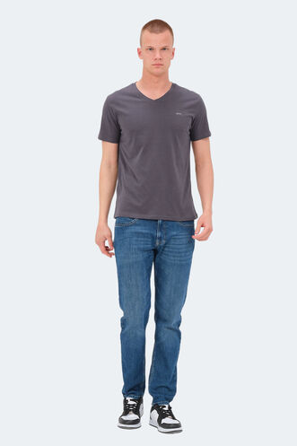 Slazenger KAIJA Erkek T-Shirt Koyu Gri - Thumbnail