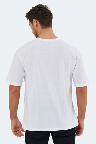 Slazenger KAISER Erkek Kısa Kollu T-Shirt Beyaz - Thumbnail