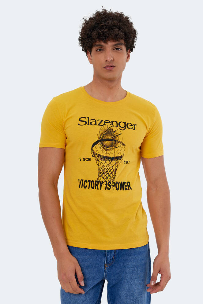 Slazenger KALEB Erkek Hardal Tişört