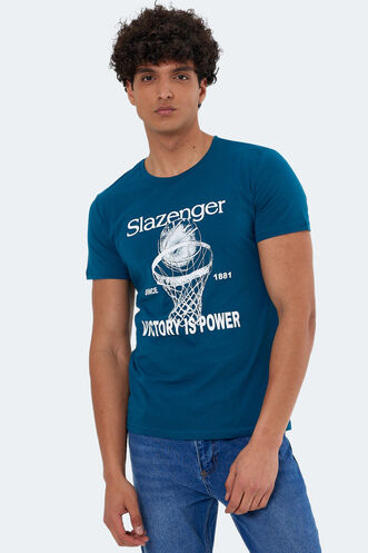 Slazenger - Slazenger KALEB Erkek Petrol Tişört