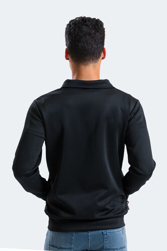 Slazenger KALYAN Men's Sweatshirt Black - Thumbnail