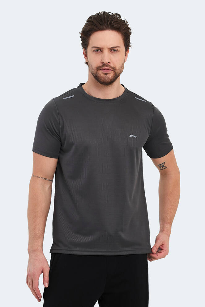 Slazenger KAMALANI Erkek Tişört Koyu Gri