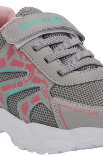 Slazenger KANNER Sneaker Girls Children's Shoes Gray - Pink - Thumbnail