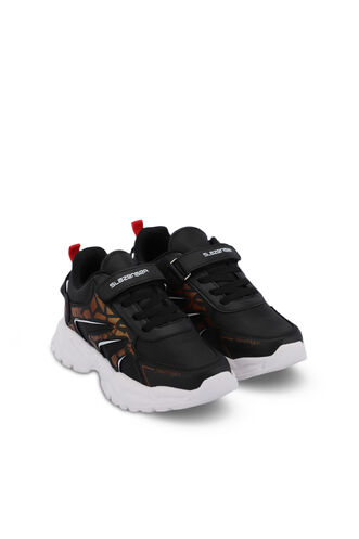 Slazenger KANNER Sneaker Boys' Shoes Black - Red - Thumbnail