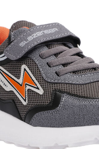 Slazenger KAORU Sneaker Boys' Shoes Dark Gray - Orange - Thumbnail