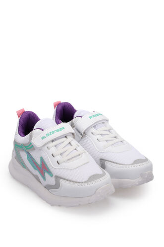 Slazenger KAORU Sneaker Girls Children's Shoes White - Lilac - Thumbnail
