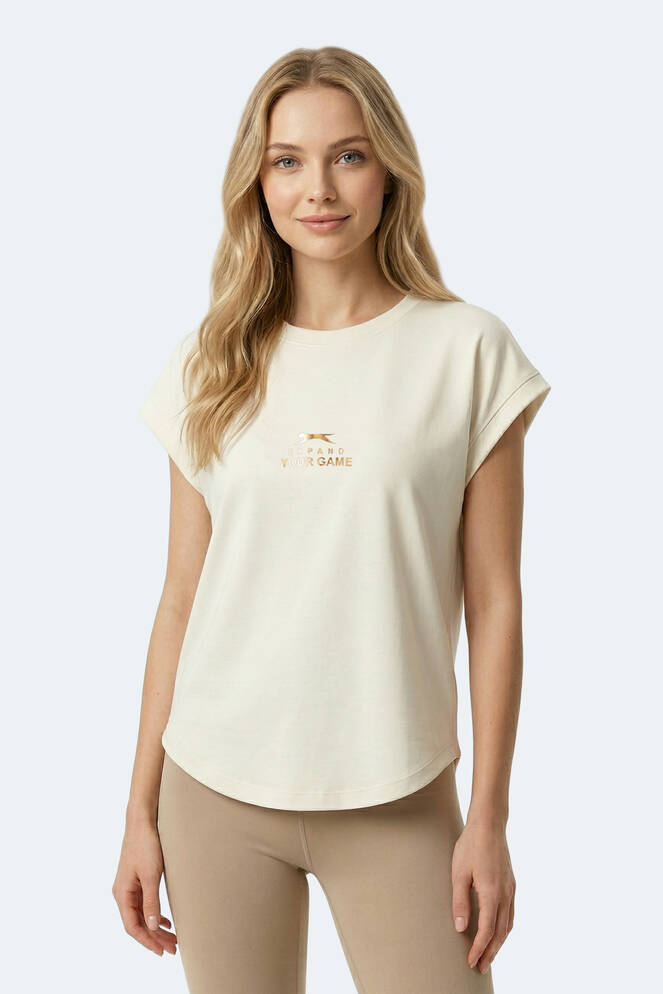 Slazenger KAPA Kadın Ekru Tişört