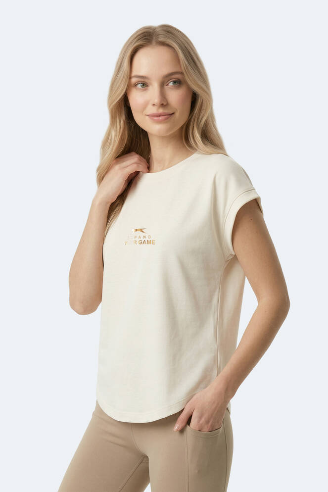 Slazenger KAPA Kadın Ekru Tişört