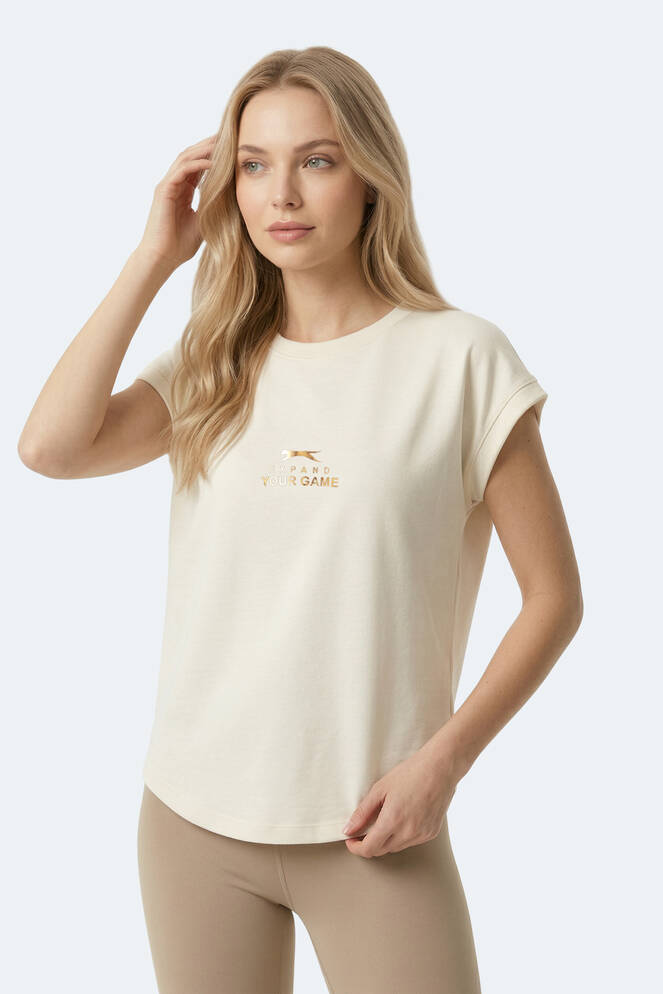 Slazenger KAPA Kadın Ekru Tişört