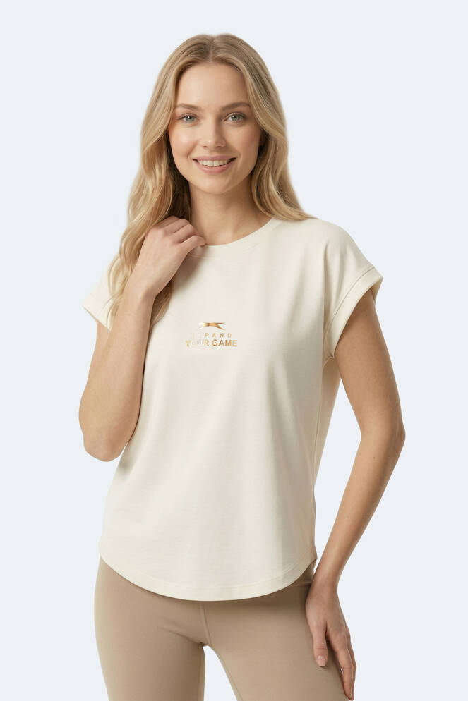 Slazenger KAPA Kadın Ekru Tişört