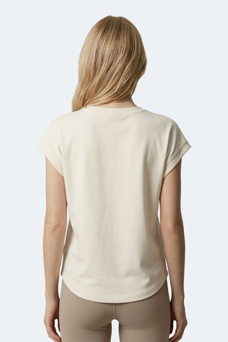 Slazenger KAPA Kadın Ekru Tişört - Thumbnail