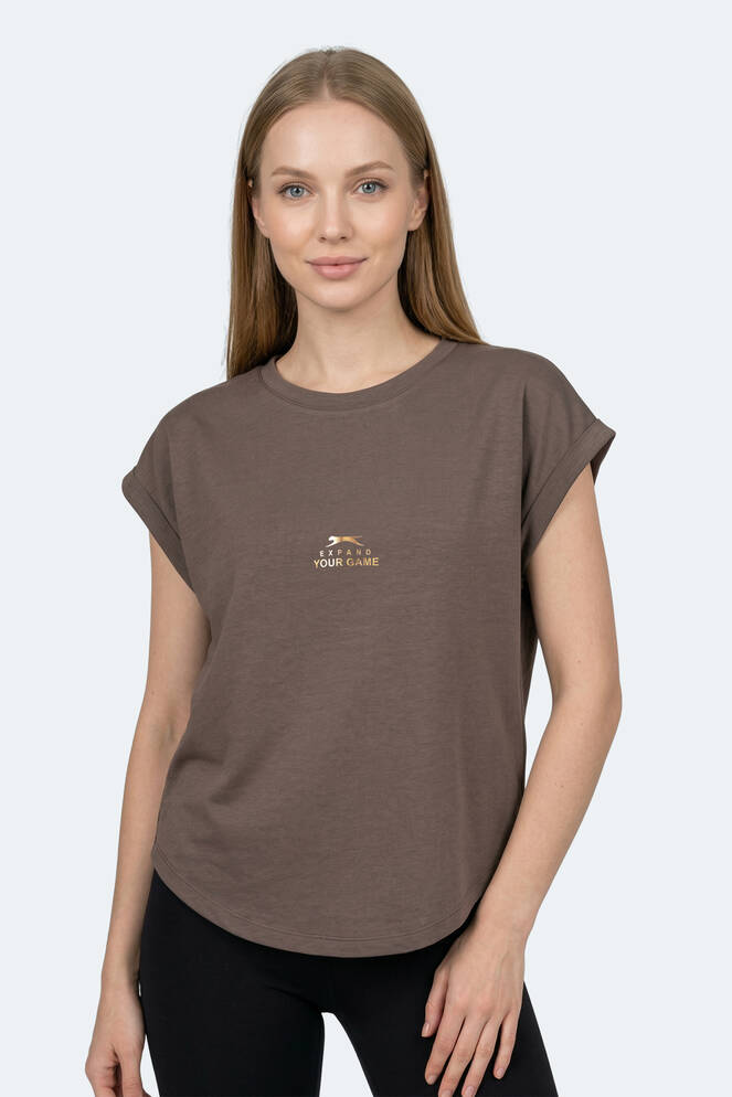 Slazenger KAPA Kadın Kahve Tişört