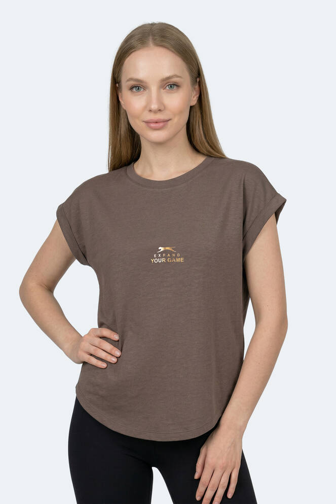Slazenger KAPA Kadın Kahve Tişört