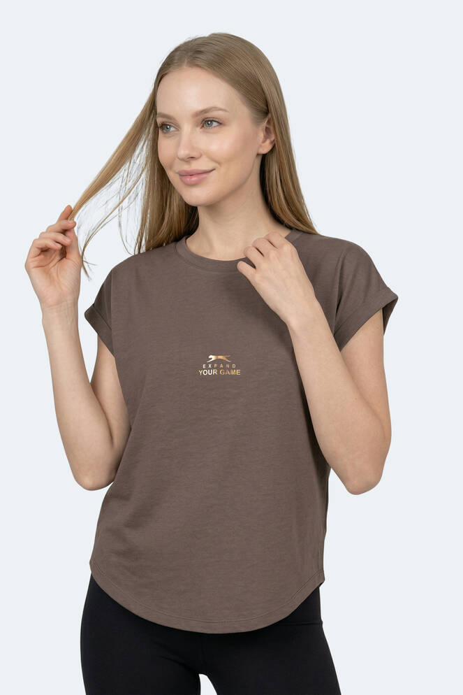Slazenger KAPA Kadın Kahve Tişört
