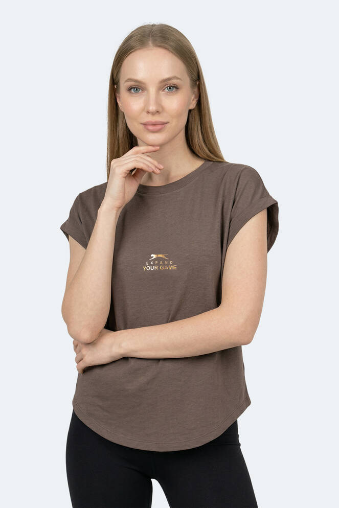 Slazenger KAPA Kadın Kahve Tişört