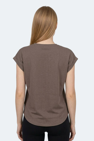 Slazenger KAPA Kadın Kahve Tişört - Thumbnail