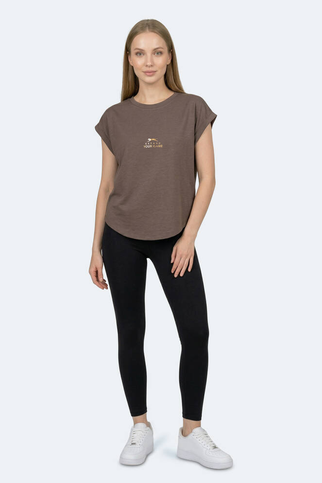 Slazenger KAPA Kadın Kahve Tişört