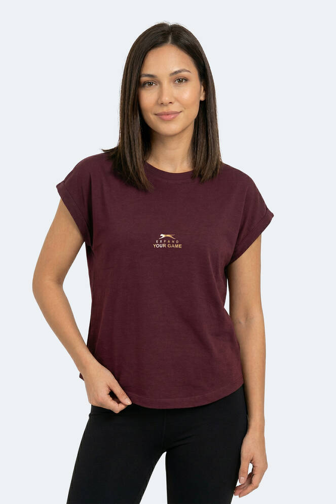 Slazenger KAPA Kadın Mürdüm Tişört