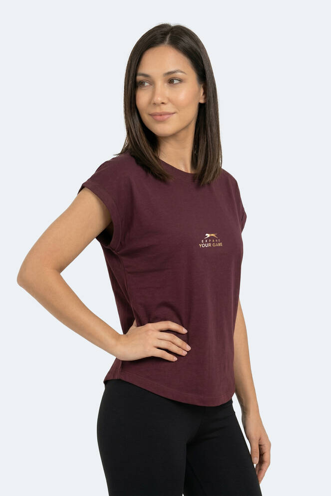 Slazenger KAPA Kadın Mürdüm Tişört