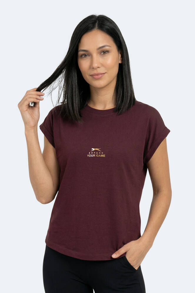 Slazenger KAPA Kadın Mürdüm Tişört