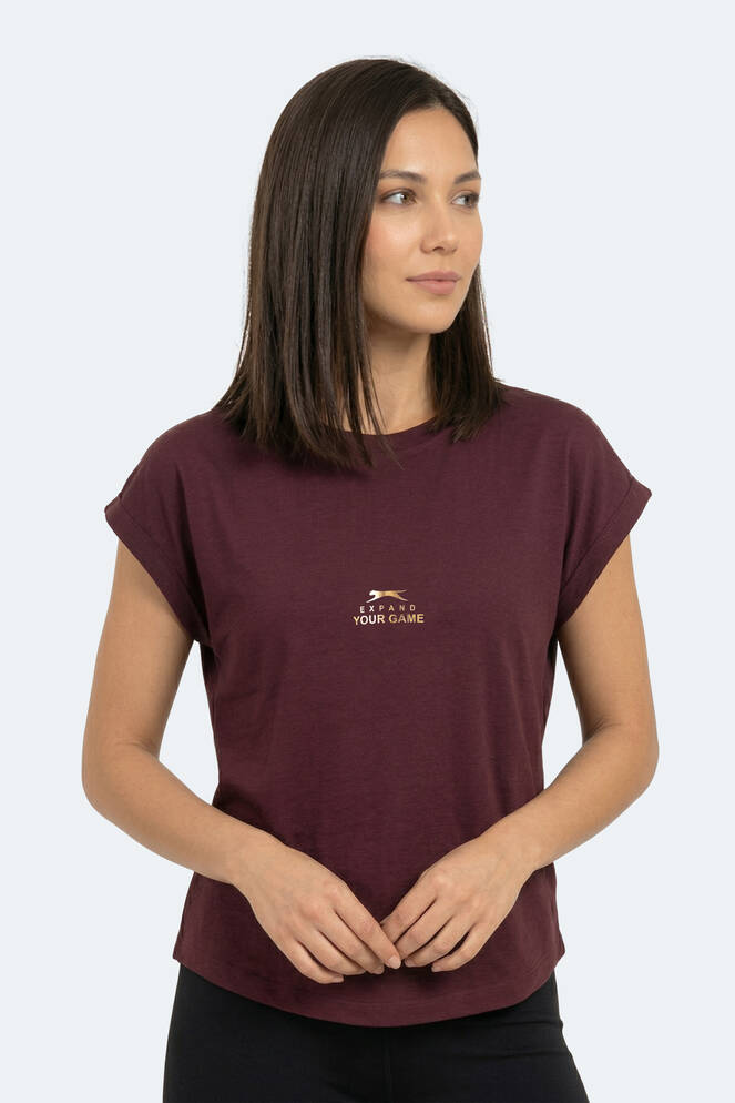 Slazenger KAPA Kadın Mürdüm Tişört