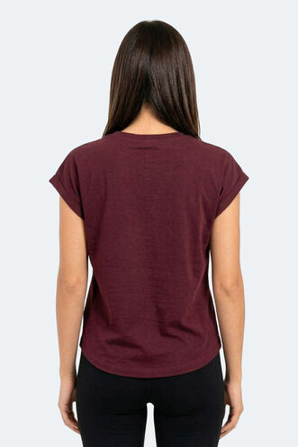 Slazenger KAPA Kadın Mürdüm Tişört - Thumbnail