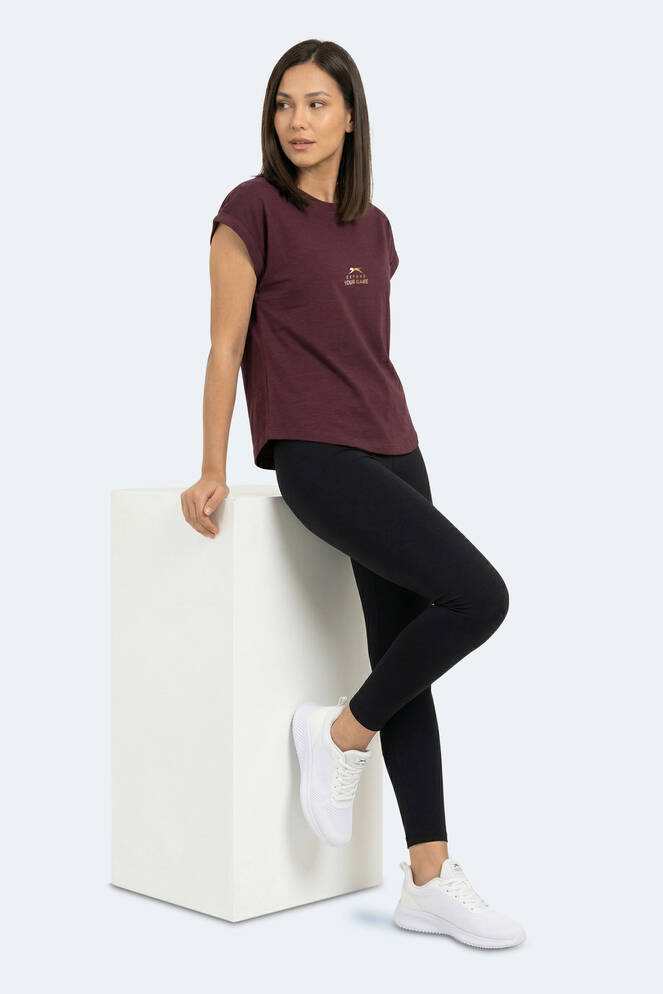 Slazenger KAPA Kadın Mürdüm Tişört