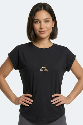 Slazenger KAPA Kadın Siyah Tişört - Thumbnail