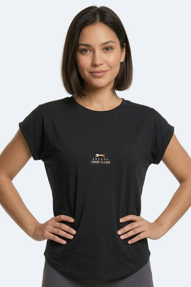 Slazenger KAPA Kadın Siyah Tişört