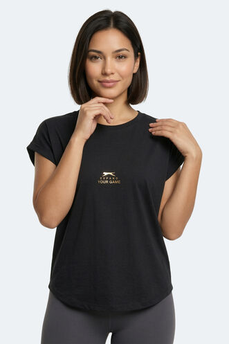 Slazenger KAPA Kadın Siyah Tişört - Thumbnail