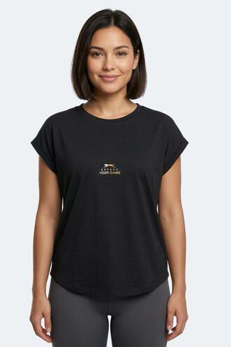 Slazenger KAPA Kadın Siyah Tişört - Thumbnail