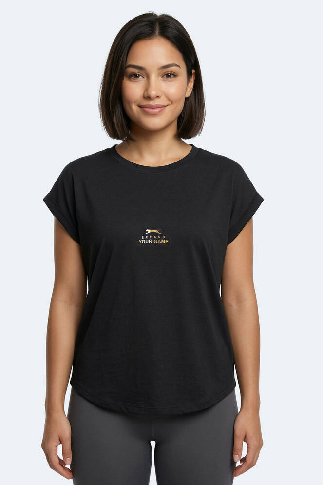 Slazenger KAPA Kadın Siyah Tişört