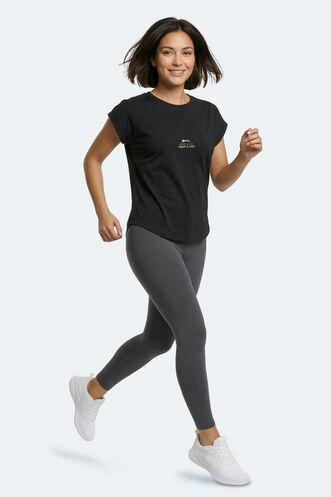 Slazenger KAPA Kadın Siyah Tişört - Thumbnail