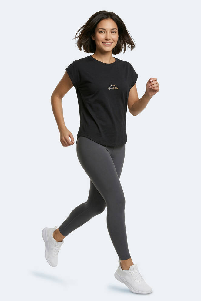 Slazenger KAPA Kadın Siyah Tişört