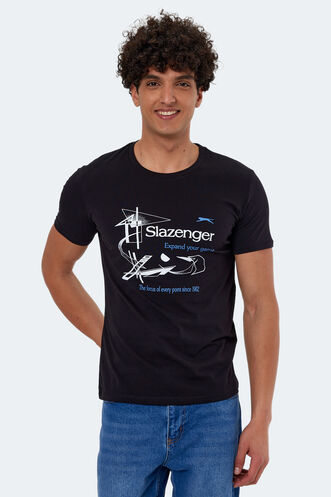 Slazenger - Slazenger KAREL Erkek Siyah Tişört