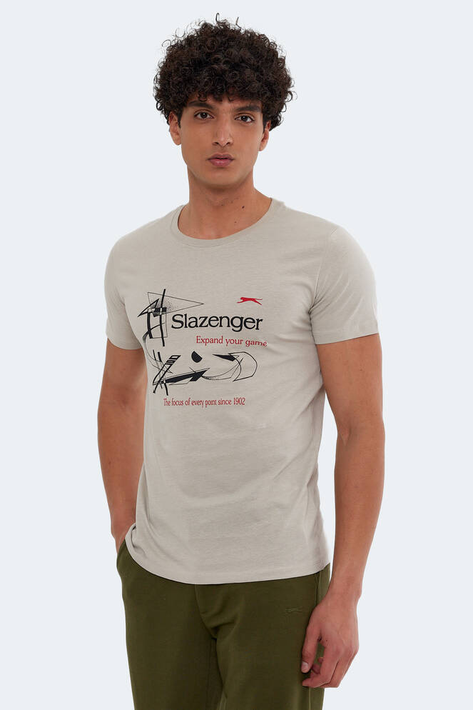 Slazenger KAREL Erkek Taş Gri Tişört